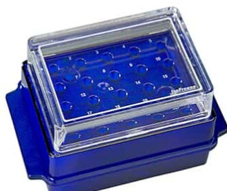 Cole-Parmer Essentials Benchtop Reversible Cooler Rack, -20 °C (-4 °F), 0.5 to 2 mL, PC - EW-44001-56