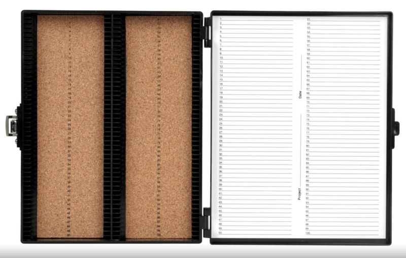 Red Microslide Box 100 Place