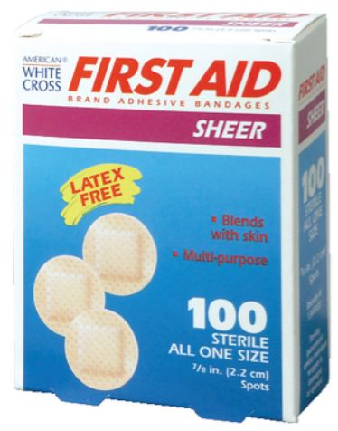 American® White Cross Adhesive Bandages, DUKAL™ Corporation 1x3&quot;- Pk of 100 - 15431-220