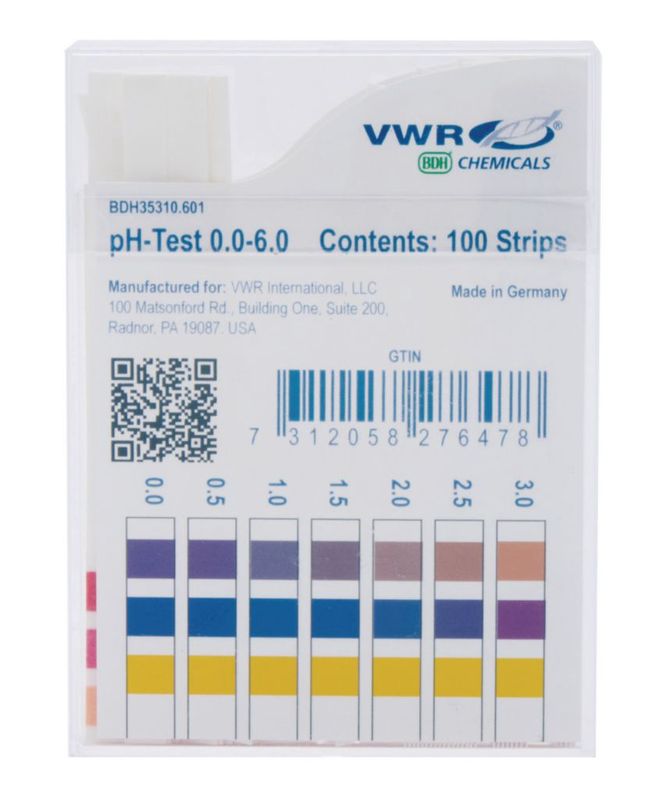 pH Strips 0-6