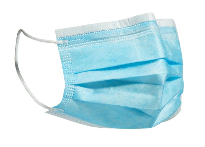 3-PLY BLUE FACEMASK W EARLOOPS/PACK OF 50