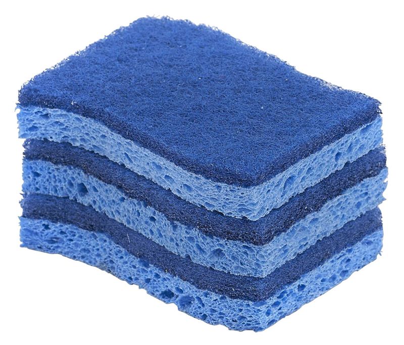 BLUE NO-SCRATCH SPONGE pack of 3