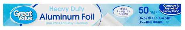 GREAT VALUE  Heavy duty Aluminum Foil 50 x 12&quot;