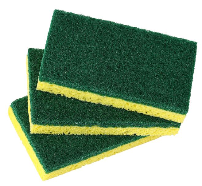 Scrub Sponge - Yellow/Green/ PACK OF 3