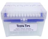 Teepa Tip 1250uL Low-Retention Pipette Tip, Racked, Sterile, RNase and DNase Free, Filtered, Graduated, 1 Pack of 960