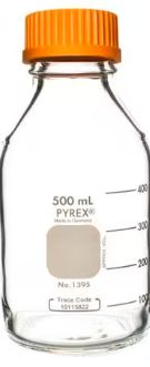 Pyrex® round media storage bottles and reusable screw caps capacity 500 mL - CLS1395500-1EA