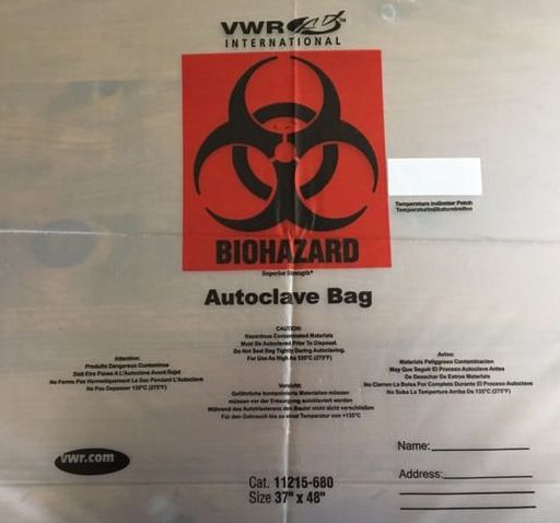 Clear Biohazard Bag 24x36 (min.10)
