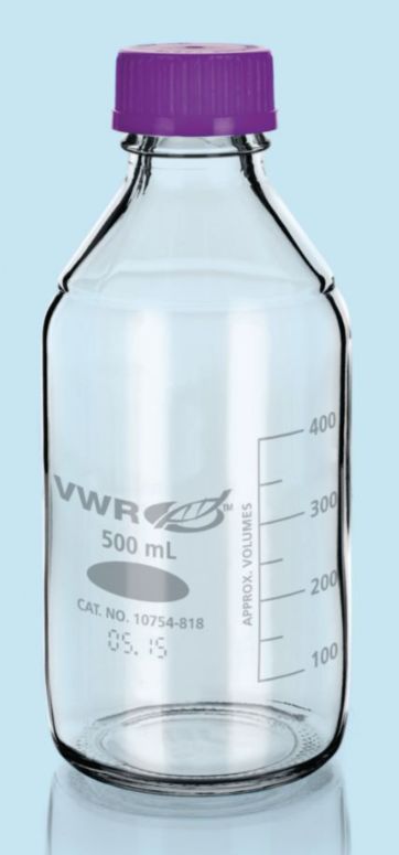 1000ml Glass Media Bottle Purple Top GLASS6102