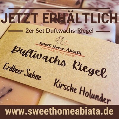 Duftwachs Riegel-Set / Erdbeer Sahne & Kirsche Holunder