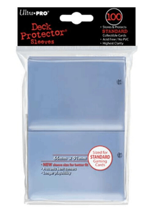Standard Clear Card Sleeves (100 pack unit)