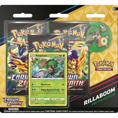 Pokémon TCG: Sword & Shield 12.5 Crown Zenith Pin Collection – Rillaboom