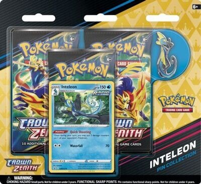 Pokémon TCG: Sword & Shield 12.5 Crown Zenith Pin Collection – Inteleon