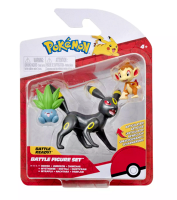 Pokémon 3-pack Battle Figure - Oddish, Umbreon & Chimchar