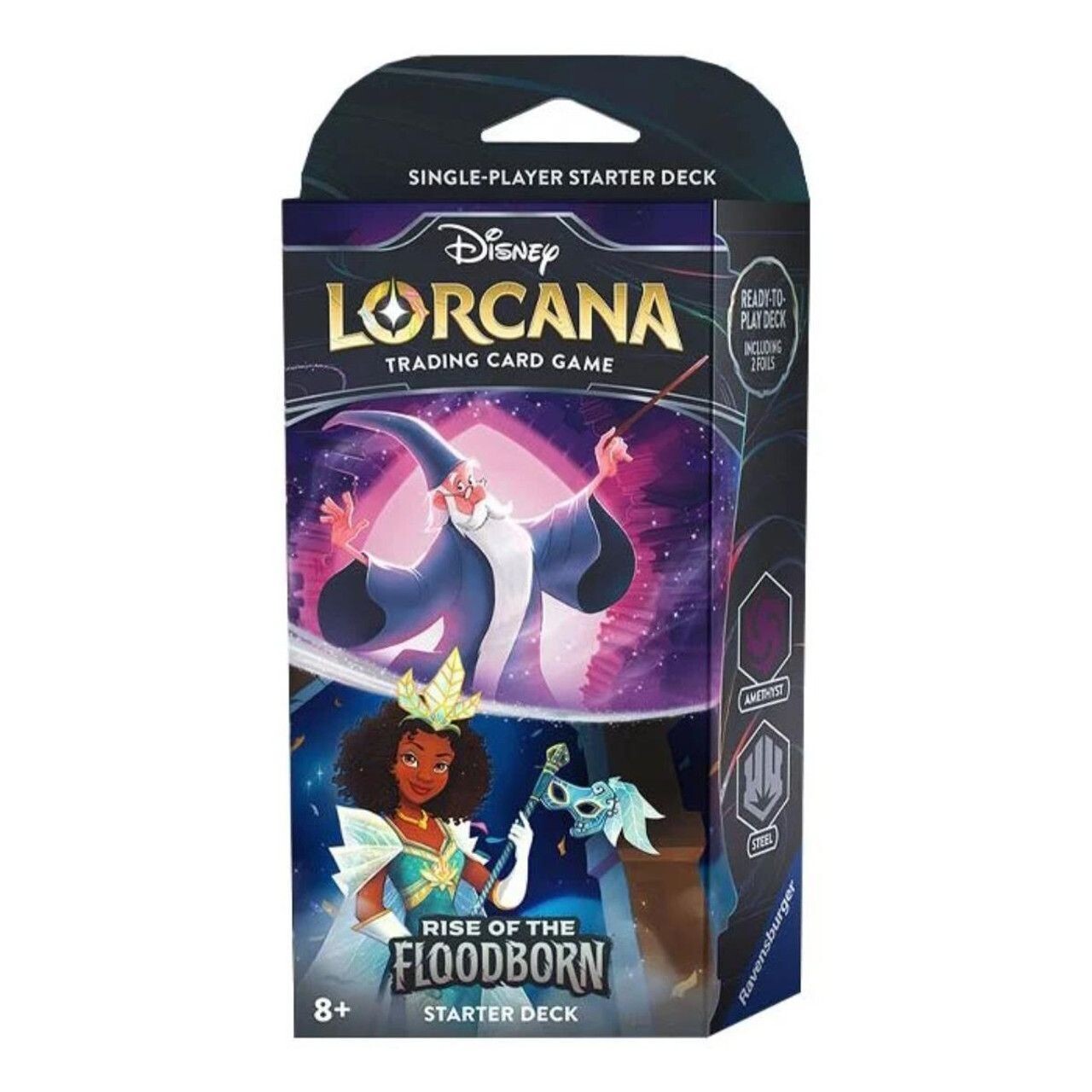 Disney Lorcana: Rise of the Floodborn Starter Deck - Amber & Sapphire (The Evil Queen & Gaston)