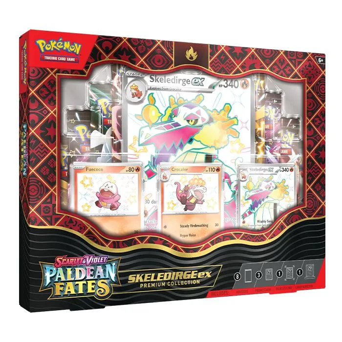 Pokémon TCG: Paldean Fates Premium Collection - Shiny Skeledirge Ex