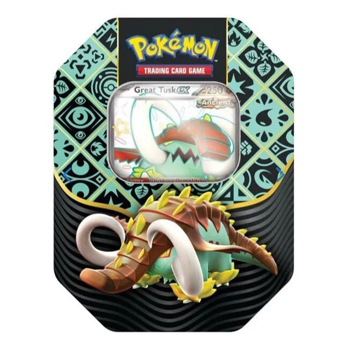 Pokemon TCG: Scarlet & Violet - Paldean Fates Tin - Shiny Great Tusk EX