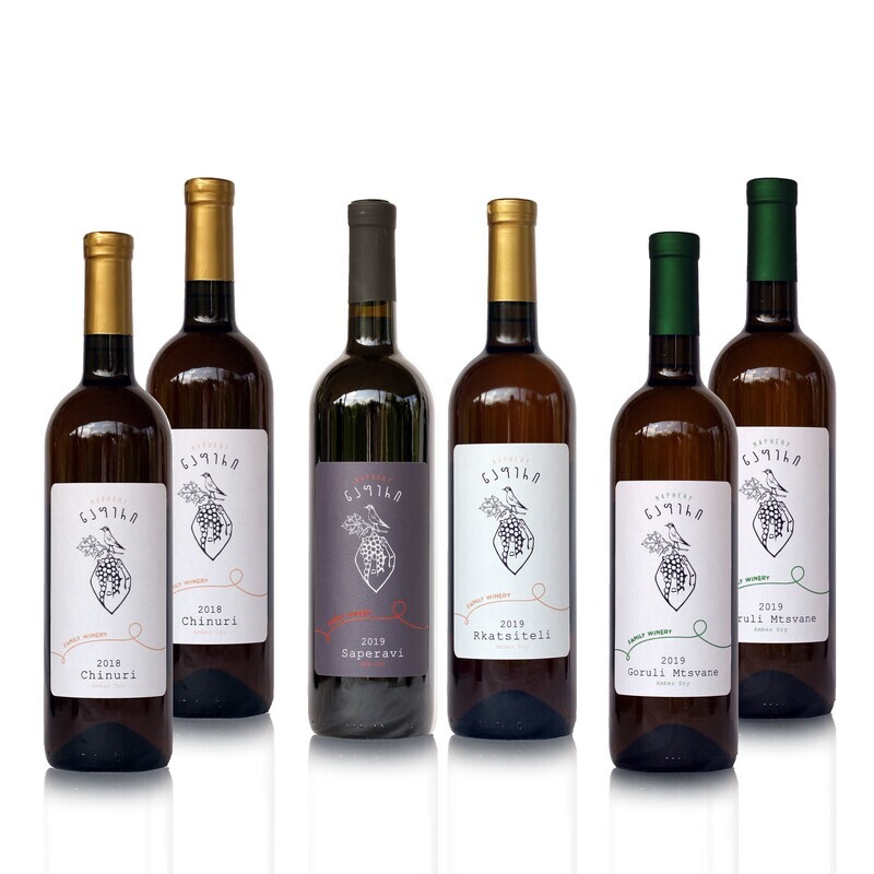 Napheri [Amber and Red 6x] dry Qvevri wines