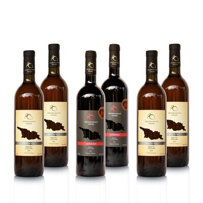 Amber and Red dry wine tasting package, Abdushelishvili [6x]