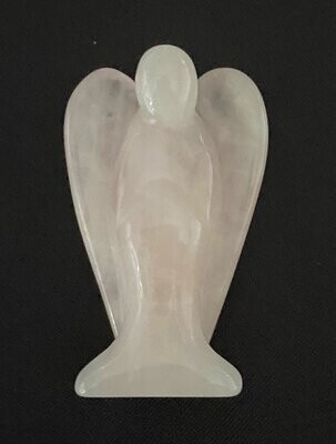 Rose Quartz Carved Crystal Angel