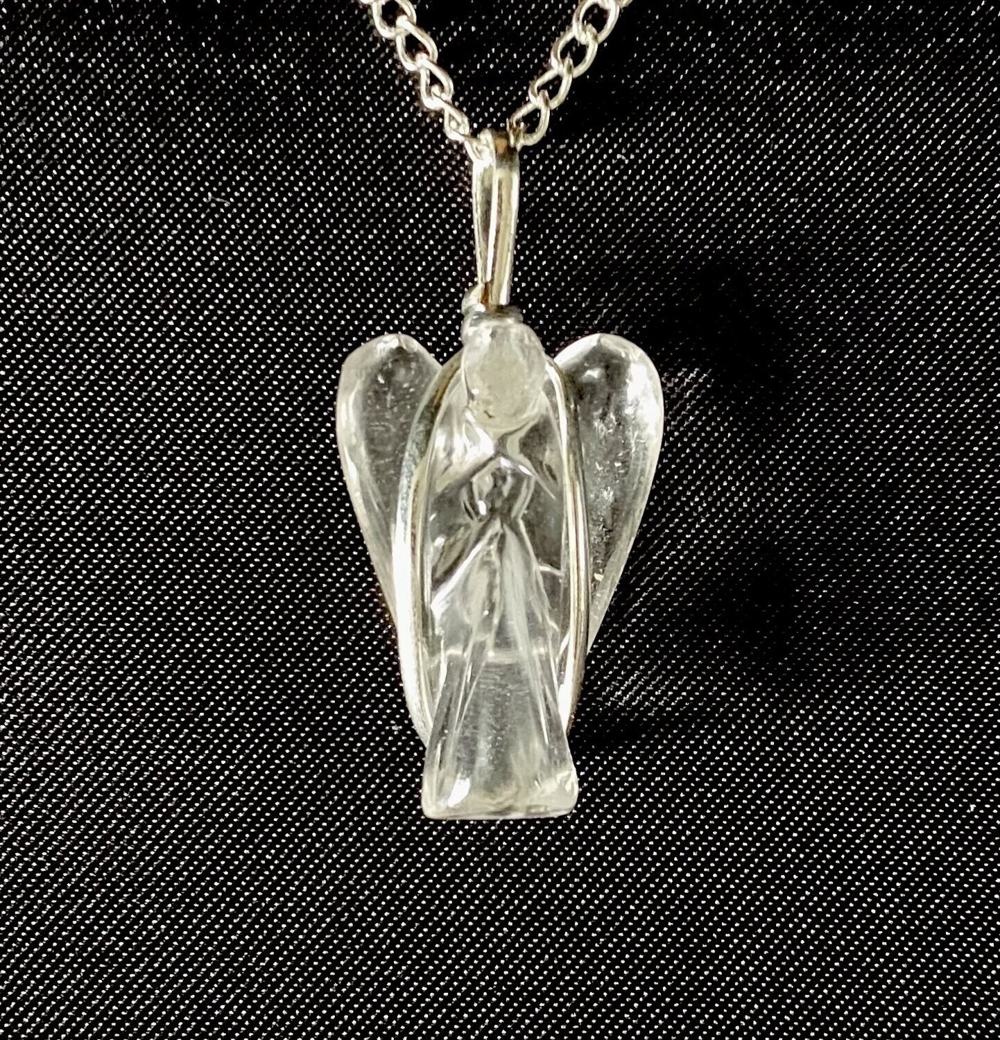 Quartz Angel Pendant and Chain