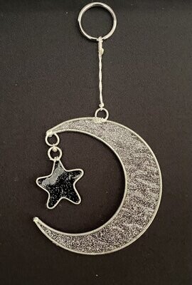 ​Mystical Crescent Moon and Star Window Suncatcher