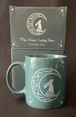 Moon Gazing Hare Ceramic Mug in Box