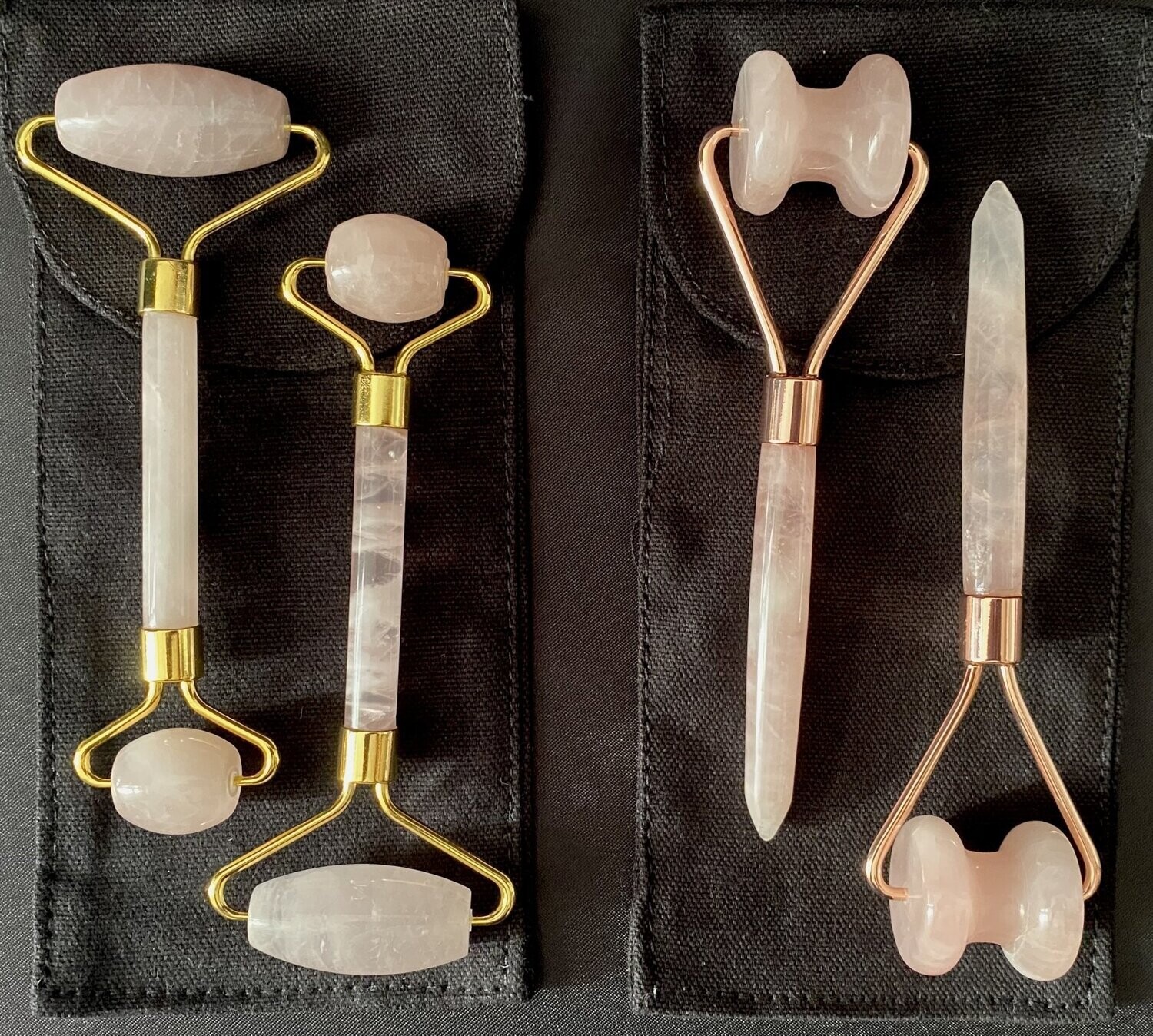 Rose Quartz​ ​Gemstone Double End Face Roller