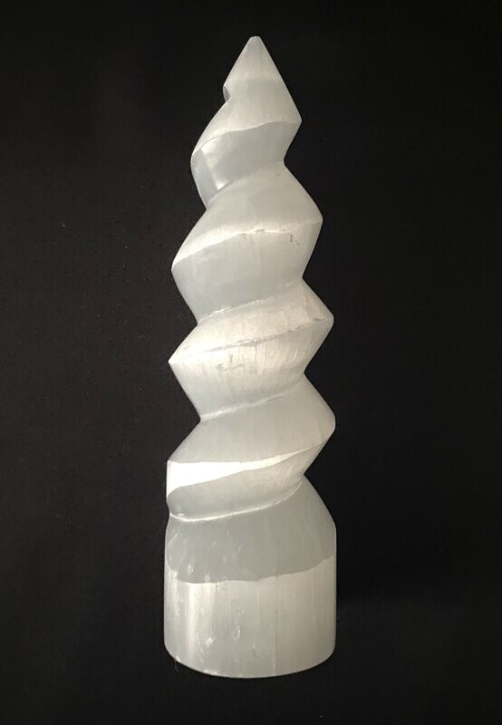 Selenite Crystal Unicorn Horn - Large