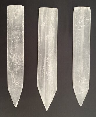 Selenite Crystal Flat Point Wands