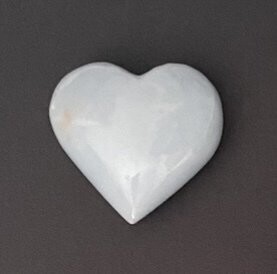 Angelite Crystal Puff Heart Stone