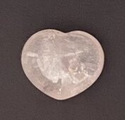 Rose Quartz Crystal Puff Heart Stone Small