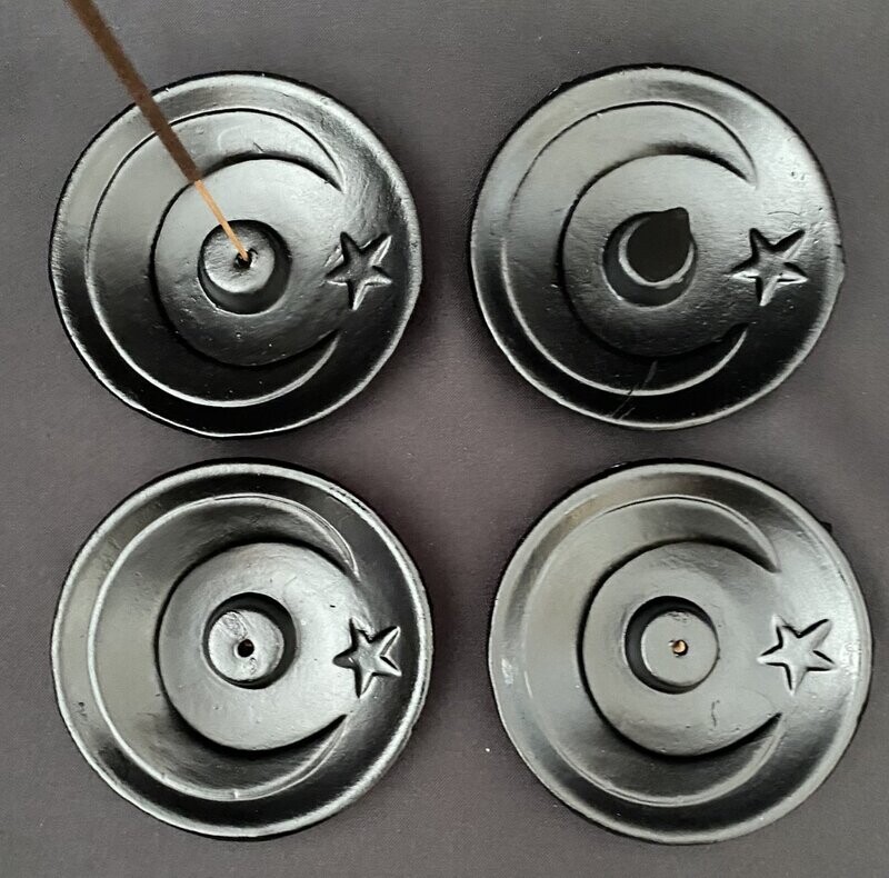 Crescent Moon and Star Incense Sticks and Incense Cone Holder Plate