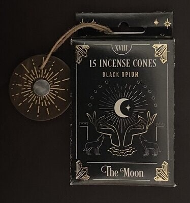 Moon Tarot Incense Cones - Black Opium 15pk