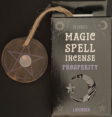 Magic Spell Incense Cones for Prosperity - Lavender