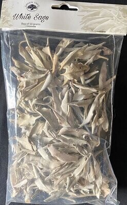 White Sage for Smudging - loose leaf 50g bag