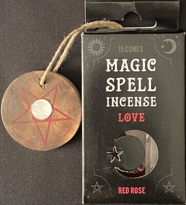 Magic Spell Incense Cones for Love - Red Rose
