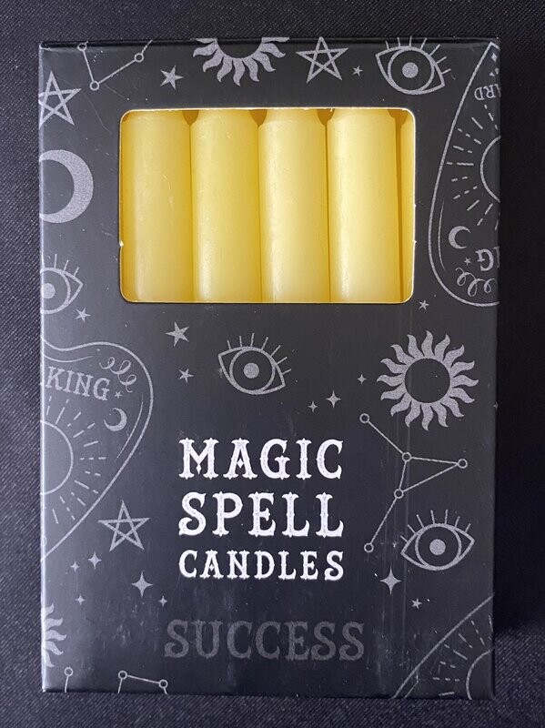 Magic Spell Candles -  Success Yellow 12 pack