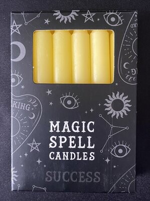 Magic Spell Candles - Success Yellow 12 pack