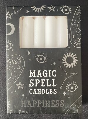 Magic Spell Candles - Happiness White 12 pack
