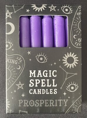 Magic Spell Candles - Prosperity Purple 12 pack