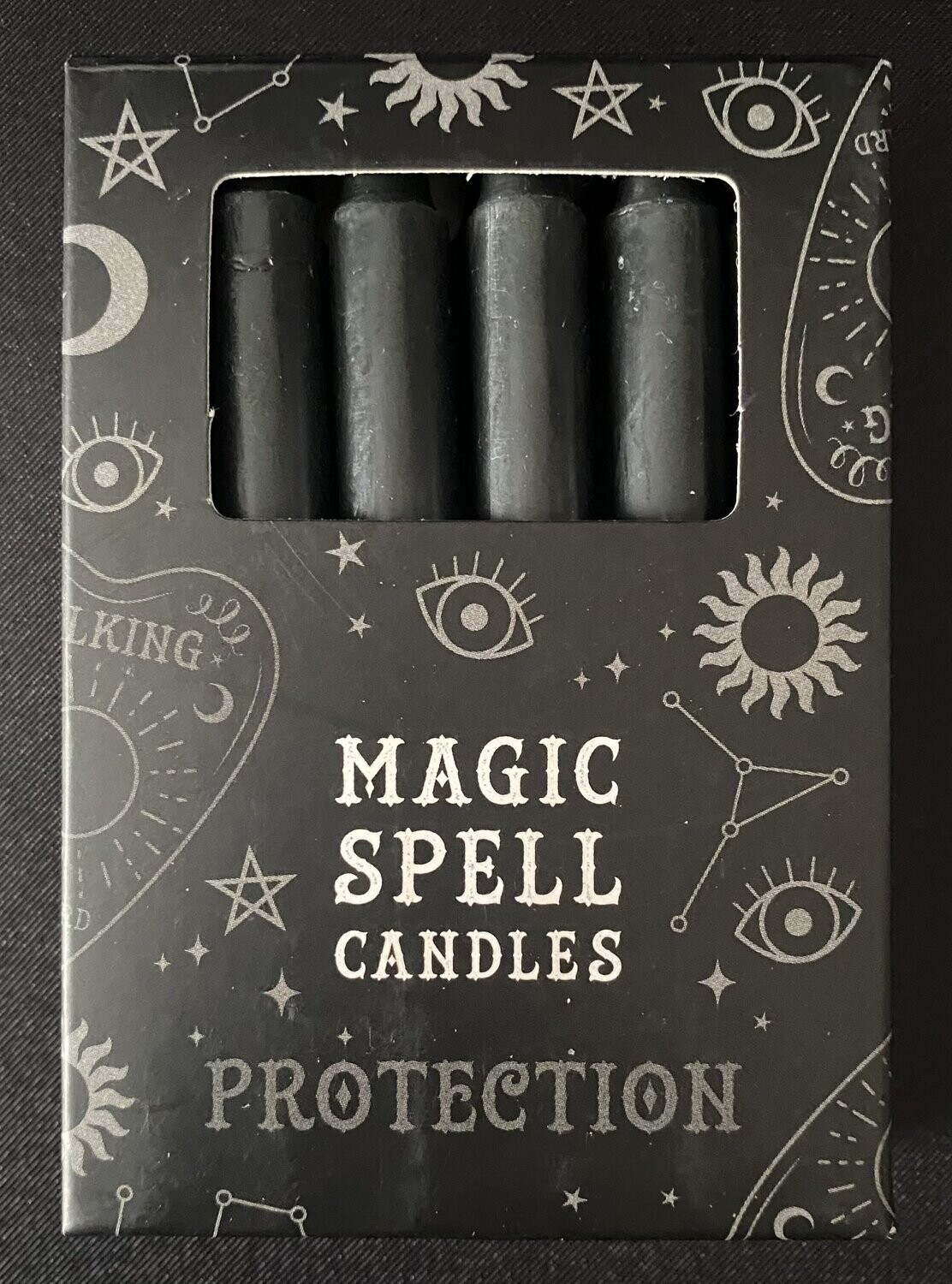Magic Spell Candles -   Protection Black 12 pack