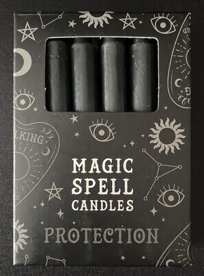 Magic Spell Candles - Protection Black 12 pack