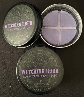 Wax Melt Snap Disc Tin - WITCHING HOUR SOY WAX