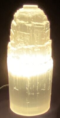 Selenite Mountain Crystal Electric Lamp - Small / Medium
