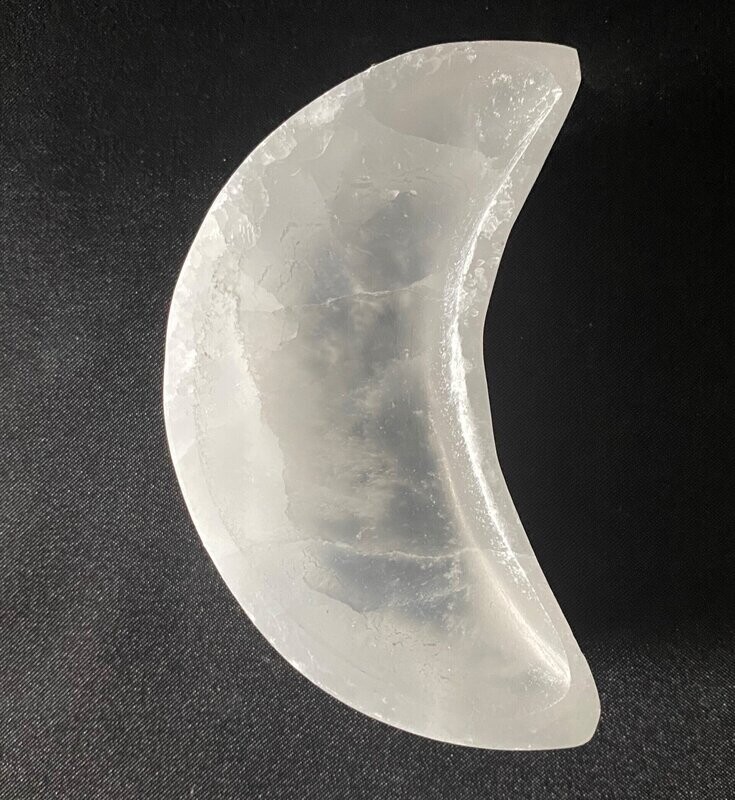 Selenite Crystal Moon Bowl