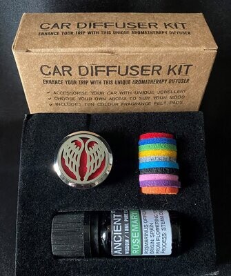 Car Diffuser Kit for Aromatherapy Essential Oils - Angel Wings Design