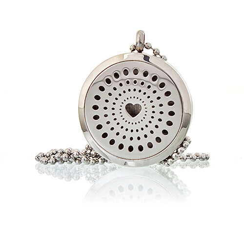 Aromatherapy Diffuser Necklace - Diamond Heart Design