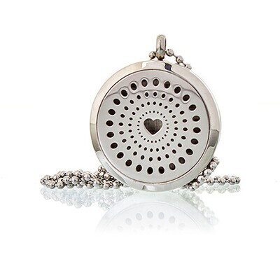 Aromatherapy Diffuser Necklace - Diamond Heart Design