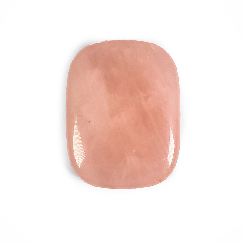 Rose Quartz Crystal Palm Stone