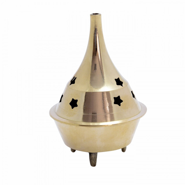 Brass burner for Incense Cones, Incense Resin and Charcoal Disks